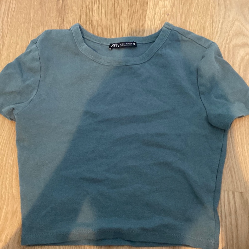 Teal crop top